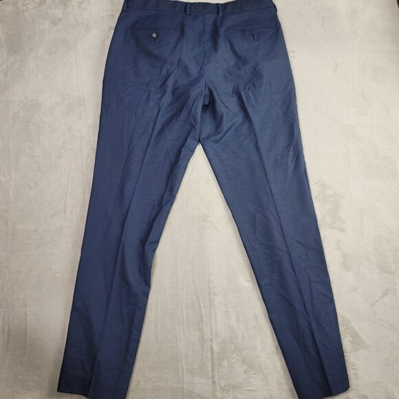 J. Crew Navy Bowery Classic Men's 100% Wool Pant | Size 33x32 - Picture 9 of 10